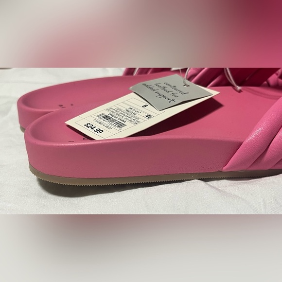 A New Day Women's Pink Knotted Slide Sandals Size 8 NWT - Picture 6 of 9